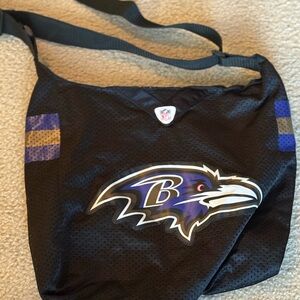 NFL Ravens Black and Purple Crossbody Bag
